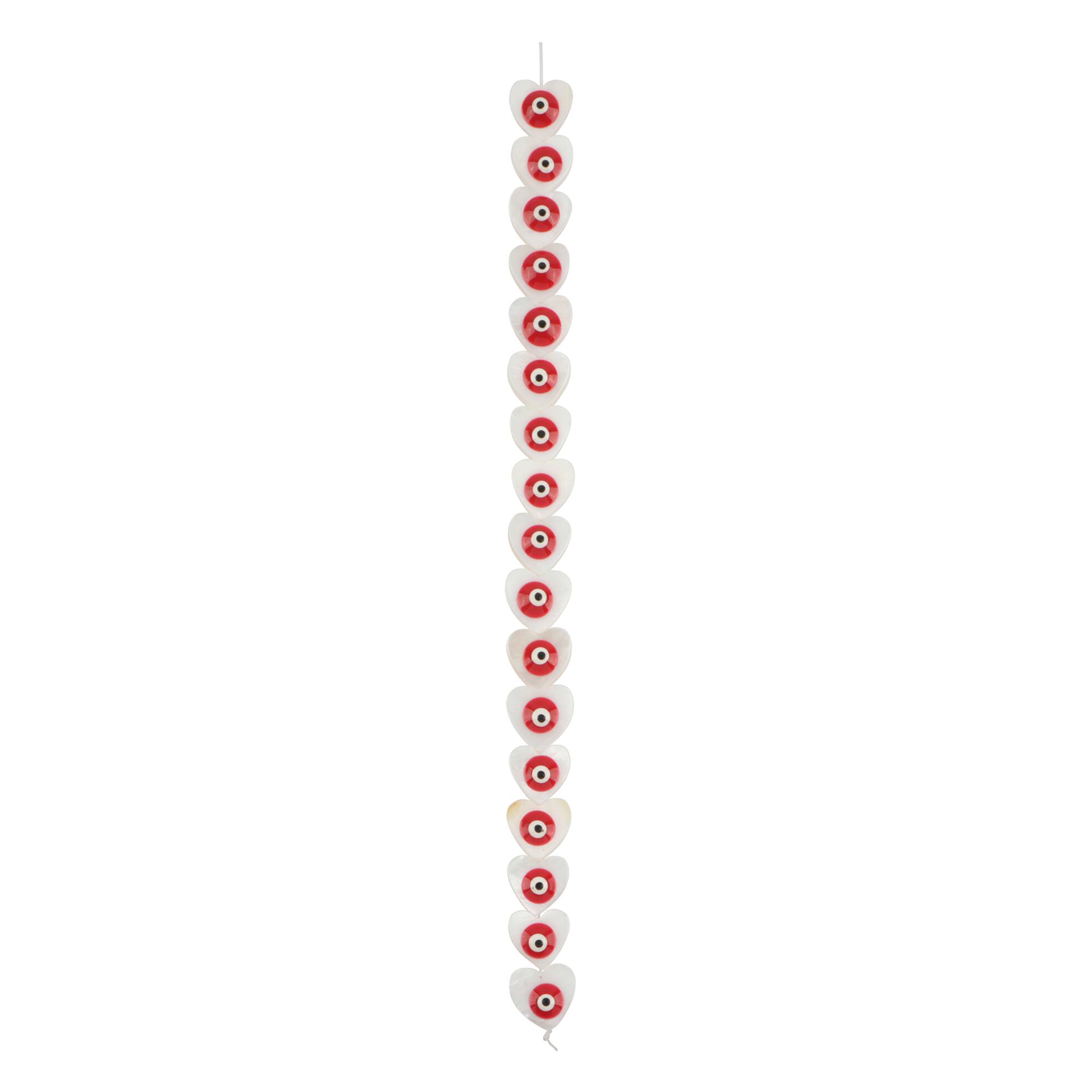11.5mm Enamel Eye Heart Shell Beads by Bead Landing™
